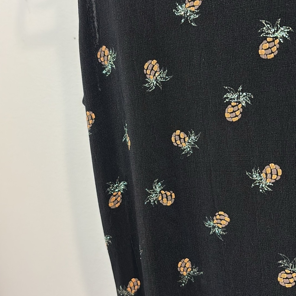 Vintage 90s Ronni Nicole Sleeveless Sparkly Pineapple Stretch Knit Maxi Dress 12 - Picture 6 of 9